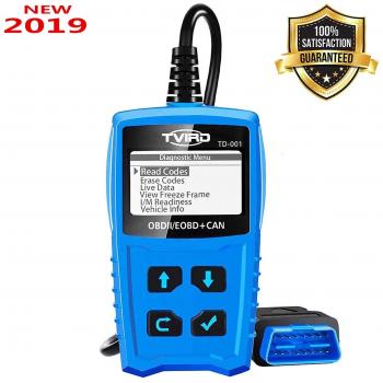 Tvird Escáner OBD2, Escáner de diagnóstico de automóviles Probador de baterías Lector de códigos de fallas del Motor para Todos los vehículos a Partir del 2000 con protocolos OBD II