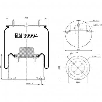 FEBI BILSTEIN Fuelle de suspensión neumática 39994