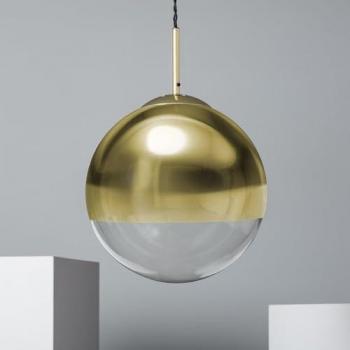 Lámpara Colgante Yelitza Gold de Metal y Cristal para Decoración de Salón, Habitación y Dormitorio