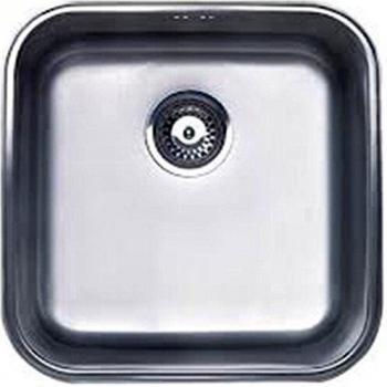 cata | Fregadero modelo CB 40-40 | Fregadero cocina un seno | Cubeta cuadrada | Ideal para mueble de 50cm | Profundidad de 18 cm | Fregadero bajo encimera |