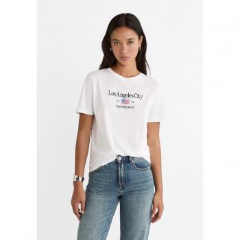Stradivarius Los Angeles Graphic T-Shirt White XL