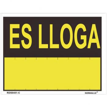 Panneau Normaluz Es lloga PVC (35 x 45 cm)