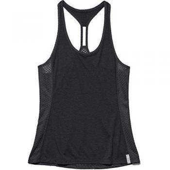 Under Armour Fly By Stretch Mesh - Camiseta de tirantes para mujer negro Black/Reflective Talla:FR : L