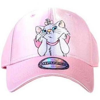 Disney Aristocats Gorra De Beisbol Marie Satin Nylon Nuevo Oficial Rosado Curved Size One Size