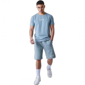 Project X Paris Embroidered Logo Band Shorts - Grey Blue, Size L