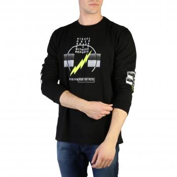 Diesel Men's T_Just_J3 Black Sweater - Year-Round Round-Neck Knitwear
