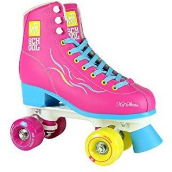 Patin School Pph Special Edition Krf - Patines 4 ruedas, edición especial, colores rosa, azul y amarillo, para niñas, talla 33