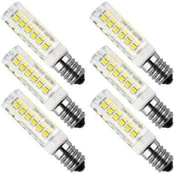 Bomnilla LED E14 Kakanuo 5Watt Equivalente 50W Blanco Fresco 6000K 450LM Campana extractora Non-Regulable AC220-240V 6 Piezas