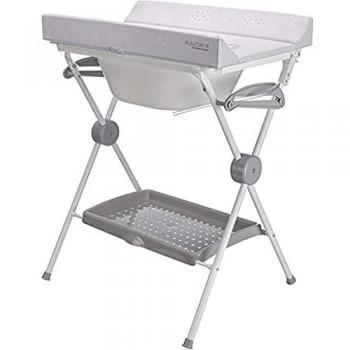 Bañera Plegable Plastimyr Lea Safari Gris - Bañera para Bebé, portátil con cambiador, dimensiones 85 x 63 x 96 cm