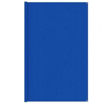 Alfombra para tienda de campaña HDPE azul 300x600 cm