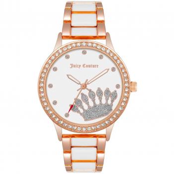 Juicy Couture Women's Quartz Watch JC1334RGWT (Ø 38 mm) - Pink/White Transparent