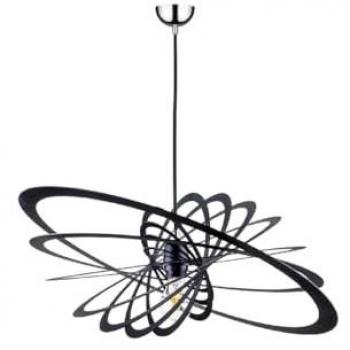 Lámpara de Suspensión Planet EPIKASA, Metal Negro, 60x60x120 cm