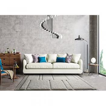 Alfombra Shaggy Étnica Universal Kai 155x235 cm Blanca