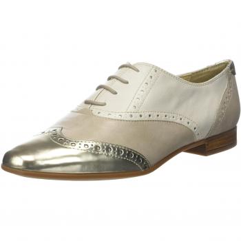 Geox D Marlyna C, Zapatos de Cordones Oxford para Mujer, Beige