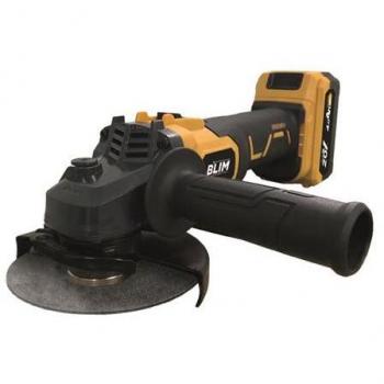 Blim Amoladora Angular Inalámbrica 125mm 20V 4.0Ah, Velocidad sin Carga de 8500rpm, Agarre Ergonómico Suave, Color Amarillo