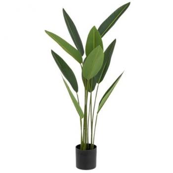 Planta Artificial Strelitzia Tropical 97cm en Maceta - Realista y de Fácil Mantenimiento Decorativa