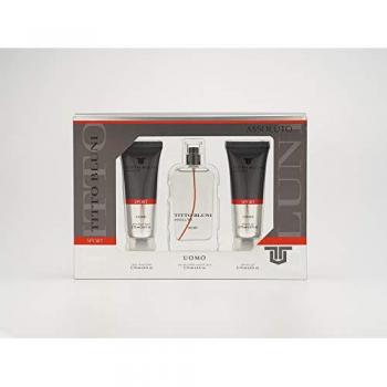 Estuche de Regalo Titto Bluni Assoluto Sport para Hombre - Colonia 75 ml + After Shave 75 ml + Gel de Baño 75 ml, Eau de Toilette Masculina, Aroma Cítrico Espec