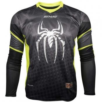 Rinat Symbiotik - Jersey de portero, Unisex, Negro / Amarillo Neón, talla XL