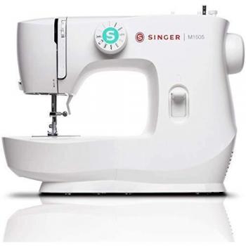 Singer M1505 Electric Sewing Machine with 6 Stitches and 1 Buttonhole, White
