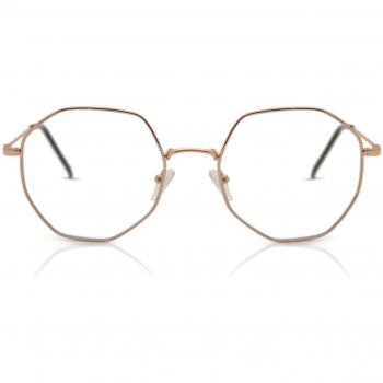Geometric Montuta completa Metálico Marrones Gafas Recetadas para Hombre - Gafas Anti-Azules - SmartBuy Collection