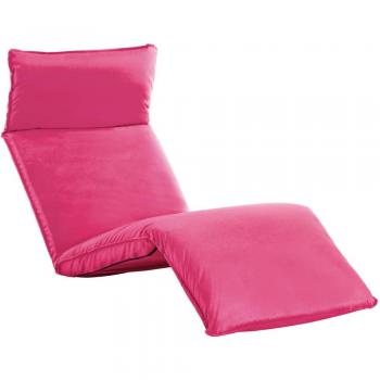 Foldable Pink Oxford Fabric Sun Lounger