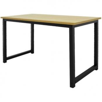 Escritorio ML Design Athorn 120x60x75 cm, MDF y Metal, Negro y Arce, Diseño Moderno Multifuncional