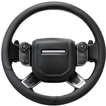 COFIT Cubierta de Volante de Cuero Transpirable y Antideslizante de Microfibra de Cuero L 39.5-41cm Negro