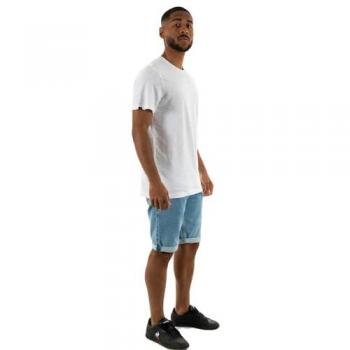 Camiseta de Manga Corta Flameada para Hombre Superdry, Cuello Redondo Blanco (XL), Casual, Algodón, Outlet 2024
