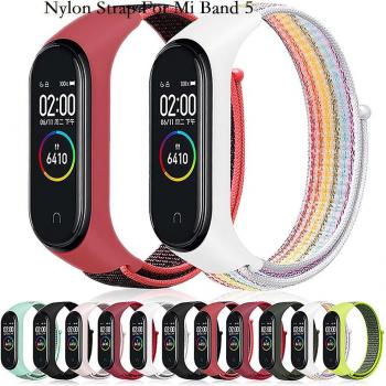 Correa de Nylon Suave Colorida para Mi Band 5, 6 y 7 - Repuesto NFC para Pulsera Inteligente Xiaomi