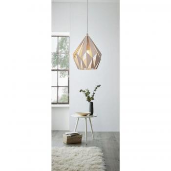 Lámpara Colgante Vintage Eglo Carlton-P Pastel Albaricoque 1 Luz E27