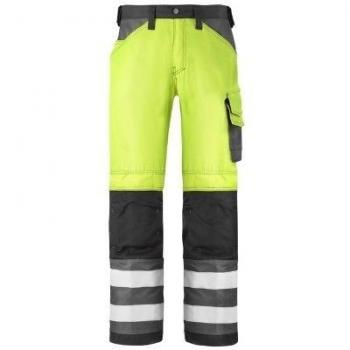 Snickers Workwear 3333 Pantalones, HV Gelb-Muted Black, 100