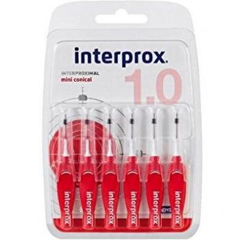 Interprox Cepillos interdentales rojo mini cónico 3 x 6 piezas