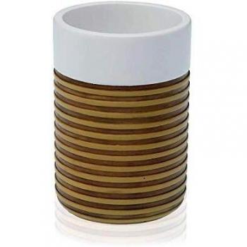 Vaso CEPILLOS Blanco Y MARRÓN Marca VERSA