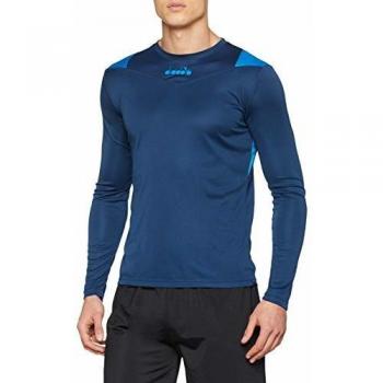 Diadora Spa X-Run LS Camiseta/Top, Hombre, Azul, S