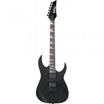 Ibanez GRG121DX BKF Electric Guitar - Black Flat finish, Solid body, Double cutaway design, 24 frets, Wizard II neck profile, Infinity R pickups, Fixed bridge