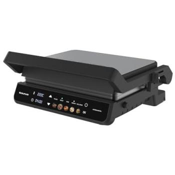 Parrilla Eléctrica Digital 2 en 1 Taurus Asteria | 2000W | Superficie 29x23cm | Pantalla digital | 5 programas de cocción | 3 niveles de dorado