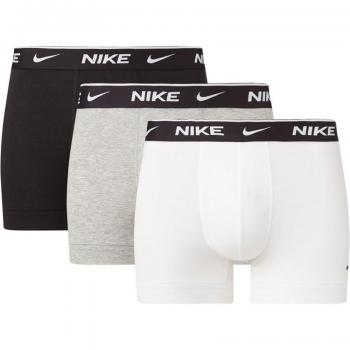 Nike Men's Trunk Underwear 3 Pack - White/Grey Heather/Black - Size: Small