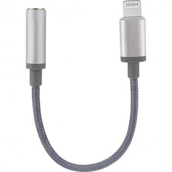 MOOV Adaptador de Audio Jack 3.5mm a Lightning, Longitud 15cm