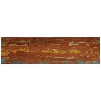 Mesa rectangular de madera maciza reciclada 120x20x3,8 cm color marrón