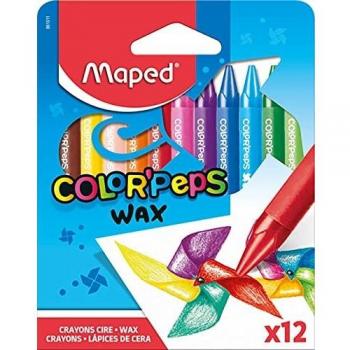 Lápices de cera triangulares Maped Color'Peps Wax, 12 colores