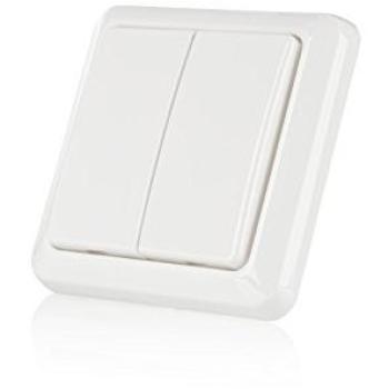 Trust AWST-8802 - Interruptor de pared doble inalámbrico, blanco