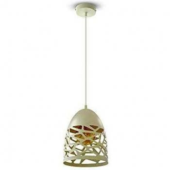 Lámpara Colgante E27 Metal Blanco Diseño Elegante Diámetro 200mm