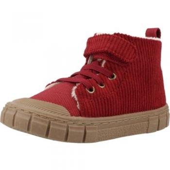 Botines de niña Garvalín 241321G súper ligeros con doble cierre adherente, puntera reforzada, calzado respetuoso, color granate, exterior de pana y forro interior de pelo sintético, made in Spain,
