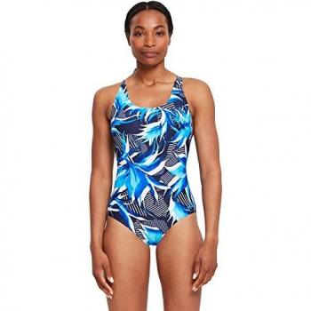 Zoggs Traje de Baño Flyback Ecolast+ con diseño ecológico, tejido Ecolast+, resistencia al cloro, ajuste cómodo, soporte en la espalda y secado rápido