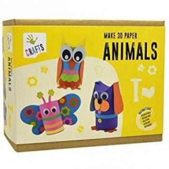 Andreu Toys- Make 3D Paper Animals Arcilla y plastilina, Color
