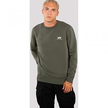 Sudadera Alpha Industries Basic Logo Pequeño Verde Oliva XL