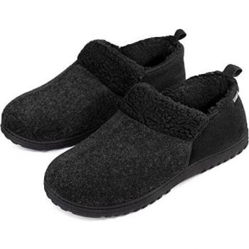 ULTRAIDEAS Zapatillas Cómodas de Casa para hombres,Pantuflas Cerradas de Espuma con Memoría - 41 EU -Gris Oscuro
