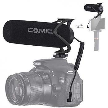 comica CVM-V30 Lite Micrófono Camara Reflex, Micrófono Externo para Camara, Micrófono Condensador Supercardioide para Cámaras Fotográfico, Micrófono DSLR Microfono Smartphone Direccional …