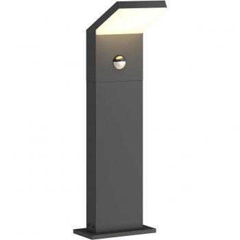 Lámpara de exterior LED para senderos Arcchio Yolena con sensor, 60 cm, moderna en negro, fabricada en aluminio, 1 llama
