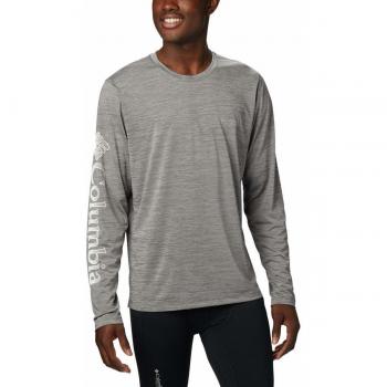 Columbia Trinity Trail II Long Sleeve Playeras, Hombre, City Grey, White, XL